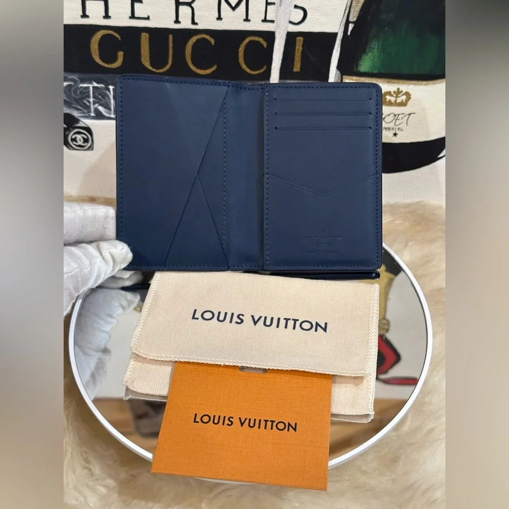 🔥 LOUIS VUITTON Damier Graphite Brazza Pocket Organizer Wallet Full Inclusion